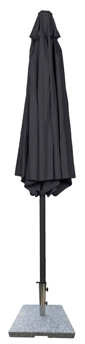 Parasol m/krank og tilt sort Ø300 x H247 cm - Sunlife